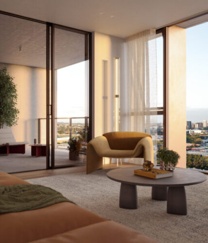 2067 2.09 Interior Unit 2C Living Balcony R001
