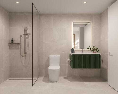 Breathe Bathroom 208 Final - Green Scheme Upgrade Option