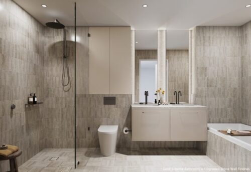 Sand Scheme Bathroom w Upgraded Stone Wall Finishes (1)